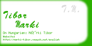 tibor marki business card